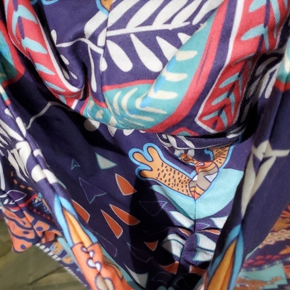 Aloha From Deer Pullover Sweatshirt Hoodie Size Medium Colorful View 6